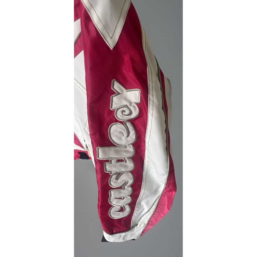 Castle X‎ Racing Snowmobile 1/4 Zip Pullover Jacket Women's M Pink White ❄️ EUC - Picture 7 of 16